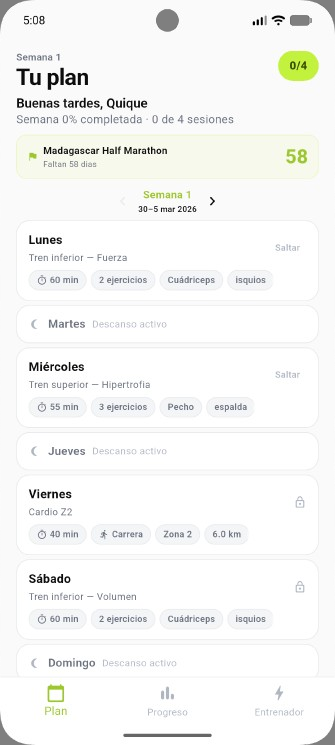 EntrenadorIA app screenshot